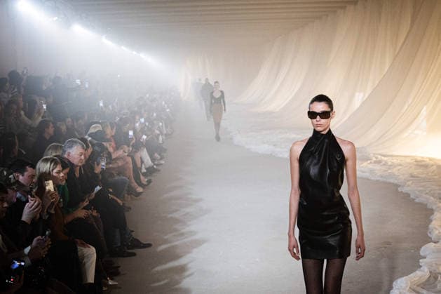 PFW - Balmain Runway A model walks the runway during the Balmain Womenswear Fall Winter 2026-2027 show as part of Paris Fashion Week on March 04, 2026 in Paris, France. Photo by Alexis Jumeau ABACAPRESS.COM Paris France  Copyright: xJumeauxAlexis ABACAx