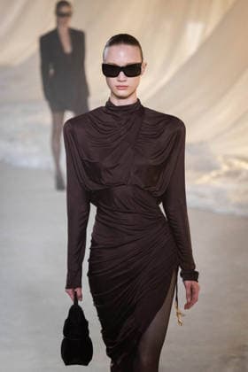 PFW - Balmain Runway A model walks the runway during the Balmain Womenswear Fall Winter 2026-2027 show as part of Paris Fashion Week on March 04, 2026 in Paris, France. Photo by Alexis Jumeau ABACAPRESS.COM Paris France  Copyright: xJumeauxAlexis ABACAx