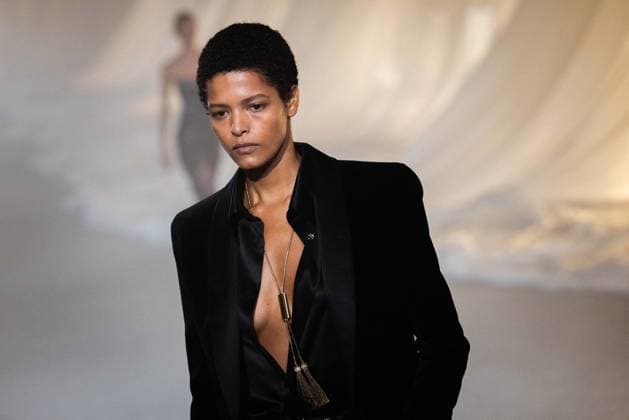 PFW - Balmain Runway A model walks the runway during the Balmain Womenswear Fall Winter 2026-2027 show as part of Paris Fashion Week on March 04, 2026 in Paris, France. Photo by Alexis Jumeau ABACAPRESS.COM Paris France  Copyright: xJumeauxAlexis ABACAx