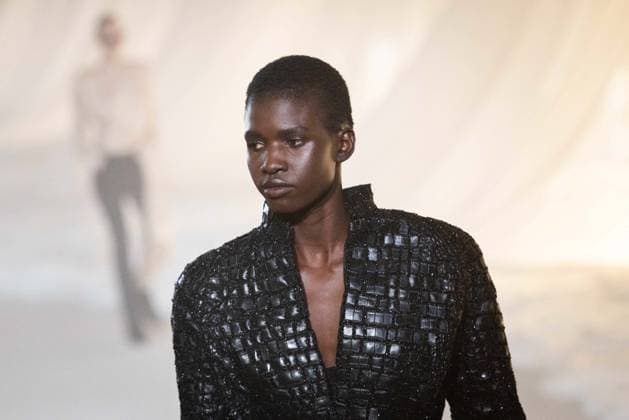 PFW - Balmain Runway A model walks the runway during the Balmain Womenswear Fall Winter 2026-2027 show as part of Paris Fashion Week on March 04, 2026 in Paris, France. Photo by Alexis Jumeau ABACAPRESS.COM Paris France  Copyright: xJumeauxAlexis ABACAx
