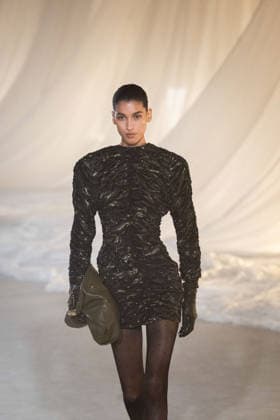 PFW - Balmain Runway A model walks the runway during the Balmain Womenswear Fall Winter 2026-2027 show as part of Paris Fashion Week on March 04, 2026 in Paris, France. Photo by Alexis Jumeau ABACAPRESS.COM Paris France  Copyright: xJumeauxAlexis ABACAx