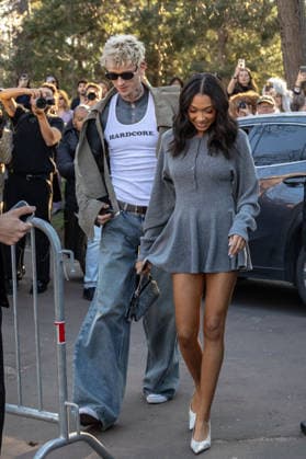 PFW Stella McCartney Outside Arrivals NB Machine Gun Kelly, Casie Baker arrived at the Stella McCartney Womenswear Fall Winter 2026-2027 show as part of Paris Fashion Week on March 04, 2026 in Paris, France. Photo by Nasser Berzane ABACAPRESS.COM Paris France  Copyright: xBerzanexNasser ABACAx