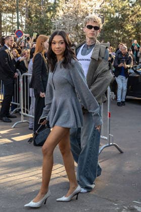 PFW Stella McCartney Outside Arrivals NB Machine Gun Kelly, Casie Baker arrived at the Stella McCartney Womenswear Fall Winter 2026-2027 show as part of Paris Fashion Week on March 04, 2026 in Paris, France. Photo by Nasser Berzane ABACAPRESS.COM Paris France  Copyright: xBerzanexNasser ABACAx