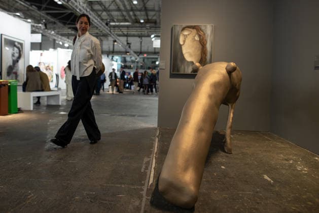 Opening of ARCO (Spain s International Contemporary Art Fair) in Madrid, Spain - 04 Mar 2026 A visitor seen observing the works of Rafa Macarron during the opening of ARCO (Spain s International Contemporary Art Fair) at its 45th edition at the IFEMA exhibition center. Madrid Spain Copyright: xDavidxCanalesx xSOPAxImagesx DCARCO260304-81