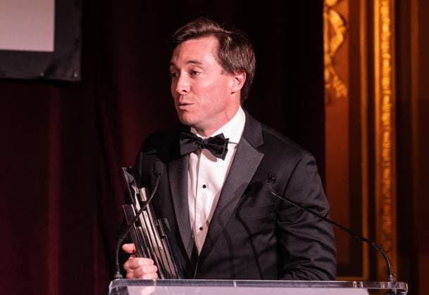 March 4, 2026, Bronx, New York, USA: Ben Steiner, CEO of Steinway & Sons speaks as he accepts award during awards presentation at Lang Lang International Music Foundation bi-annual gala at Metropolitan Club in New York, NY on March 4, 2026. Bronx USA - ZUMAr339 20260304_znp_r339_073 Copyright: xLevxRadinx