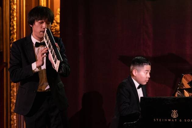March 4, 2026, Bronx, New York, USA: Young musicians, recipients of foundation Taige Wang and Alexander Liu perform during Lang Lang International Music Foundation bi-annual gala at Metropolitan Club in New York, NY on March 4, 2026. Bronx USA - ZUMAr339 20260304_znp_r339_106 Copyright: xLevxRadinx
