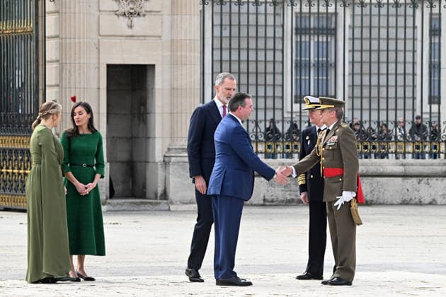 The King and Queen receive with honors the Grand Dukes of Luxembourg at the Royal Palace Stéphanie de Lannoy, Queen Letizia, William V of Luxembourg and King Felipe VI during the reception at the Royal Palace, on March 5, 2026, in Madrid Spain The Grand Dukes of Luxembourg began their reign in October last year, following the abdication of Henry of Luxembourg in favor of his son KING DUCHESSES OF LUXEMBOURG José Madrid Madrid Madrid Madrid Spain  Copyright: xJosÃ xOlivax 7340183
