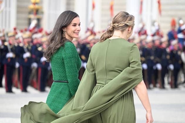 The King and Queen receive with honors the Grand Dukes of Luxembourg at the Royal Palace Stéphanie de Lannoy and Queen Letizia during the reception at the Royal Palace, on March 5, 2026, in Madrid Spain The Grand Dukes of Luxembourg began their reign in October last year, following the abdication of Henry of Luxembourg in favor of his son KINGDOM DUCHES LUXEMBOURG José Madrid Madrid Madrid Spain  Copyright: xJosÃ xOlivax 7340234
