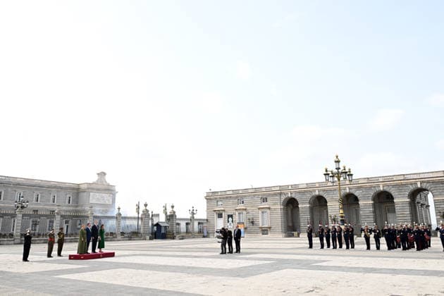 The King and Queen receive with honors the Grand Dukes of Luxembourg at the Royal Palace Stéphanie de Lannoy, William V of Luxembourg, King Felipe VI and Queen Letizia during the reception at the Royal Palace, on March 5, 2026, in Madrid Spain The Grand Dukes of Luxembourg began their reign in October last year, following the abdication of Henry of Luxembourg in favor of his son KING DUCHESSES OF LUXEMBOURG José Madrid Madrid Madrid Madrid Spain  Copyright: xJosÃ xOlivax 7340201