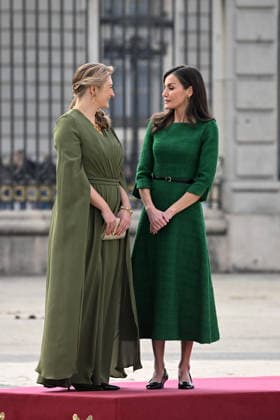 The King and Queen receive with honors the Grand Dukes of Luxembourg at the Royal Palace Stéphanie de Lannoy and Queen Letizia during the reception at the Royal Palace, on March 5, 2026, in Madrid Spain The Grand Dukes of Luxembourg began their reign in October last year, following the abdication of Henry of Luxembourg in favor of his son KINGDOM DUCHES LUXEMBOURG José Madrid Madrid Madrid Spain  Copyright: xJosÃ xOlivax 7340202