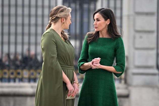 The King and Queen receive with honors the Grand Dukes of Luxembourg at the Royal Palace Stéphanie de Lannoy and Queen Letizia during the reception at the Royal Palace, on March 5, 2026, in Madrid Spain The Grand Dukes of Luxembourg began their reign in October last year, following the abdication of Henry of Luxembourg in favor of his son KINGDOM DUCHES LUXEMBOURG José Madrid Madrid Madrid Spain  Copyright: xJosÃ xOlivax 7340205