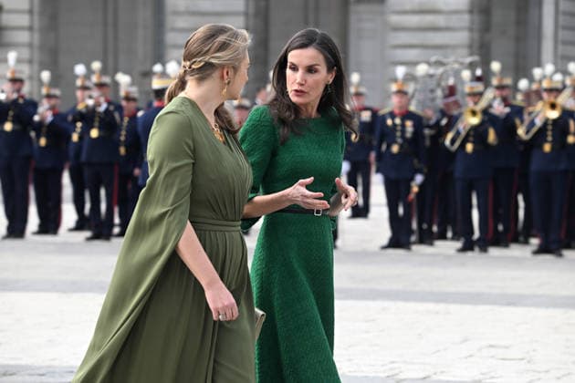 The King and Queen receive with honors the Grand Dukes of Luxembourg at the Royal Palace Stéphanie de Lannoy and Queen Letizia during the reception at the Royal Palace, on March 5, 2026, in Madrid Spain The Grand Dukes of Luxembourg began their reign in October last year, following the abdication of Henry of Luxembourg in favor of his son KINGDOM DUCHES LUXEMBOURG José Madrid Madrid Madrid Spain  Copyright: xJosÃ xOlivax 7340226