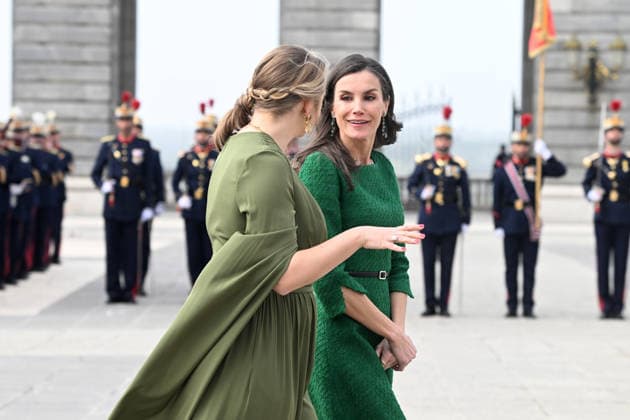 The King and Queen receive with honors the Grand Dukes of Luxembourg at the Royal Palace Stéphanie de Lannoy and Queen Letizia during the reception at the Royal Palace, on March 5, 2026, in Madrid Spain The Grand Dukes of Luxembourg began their reign in October last year, following the abdication of Henry of Luxembourg in favor of his son KINGDOM DUCHES LUXEMBOURG José Madrid Madrid Madrid Spain  Copyright: xJosÃ xOlivax 7340228
