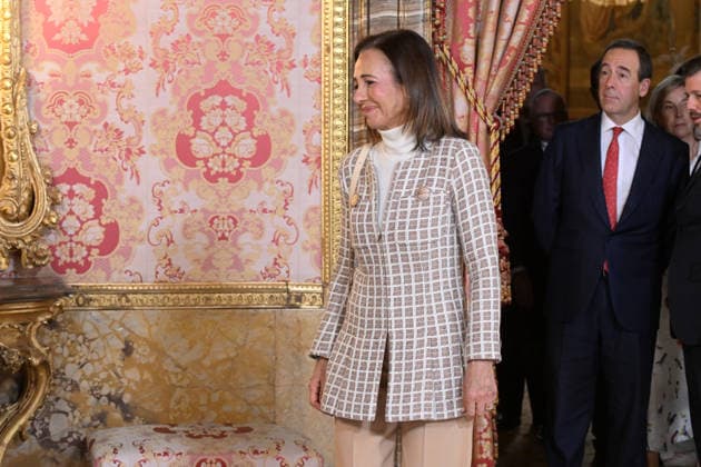 The King and Queen of Spain host a luncheon in honor of the Grand Dukes of Luxembourg at the Royal Palace Ana Botín during the reception held before the luncheon held at the Royal Palace, on March 5, 2026, in Madrid, Spain.  Copyright: xJosÃ xOlivax 7340540