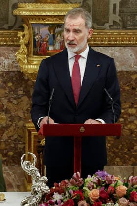 King Felipe VI during the luncheon held at the Royal Palace in honor of the Grand Dukes of Luxembourg, in Madrid, Spain, 05 March 2026. Official visit of the Grand Dukes of Luxembourg to Spain !ACHTUNG: NUR REDAKTIONELLE NUTZUNG!  Copyright: xChemaxMoyax GRAF3992 20260305-55019602337_1
