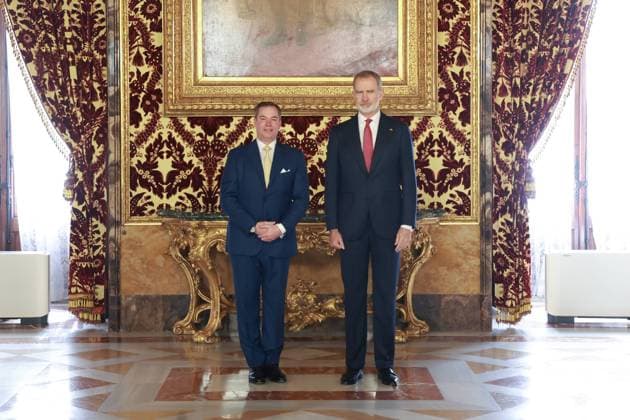 Spanish King Felipe VI and , Guillaume, Grand Duke of Luxembourg ,in Madrid, Spain, on Thursday, 5 March 2026. Cordon Press  CasaxdexS.M.xElxReyx xJosexJimenez