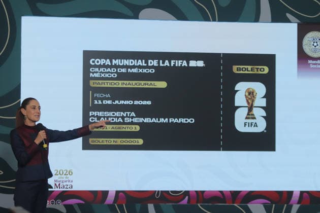 Mexico s President Claudia Sheinbaum announced during a briefing the contest Represent Mexico at the Opening of the 2026 FIFA World Cup, through the so-called President s ticket at National Palace. on March 5, 2026 in Mexico City, Mexico. Mexico City Mexico - ZUMAe321 20260305_zia_e321_014 Copyright: xCarlosxSantiagox