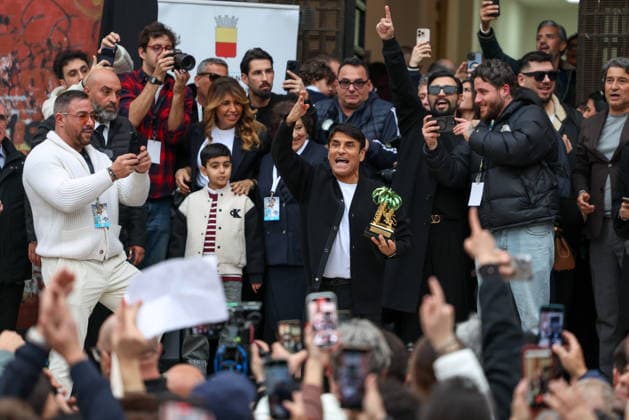 Naples, March 5, 2026 - Sal Da Vinci celebrates in his hometown of Mergellina after winning the Sanremo Music Festival (NeaPhoto)  Copyright: xNapolipressx xipa-agency.netx xNapolipressx IPA_Agency_IPA72422120