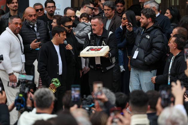 Naples, March 5, 2026 - Sal Da Vinci celebrates in his hometown of Mergellina after winning the Sanremo Music Festival (NeaPhoto)  Copyright: xNapolipressx xipa-agency.netx xNapolipressx IPA_Agency_IPA72422179