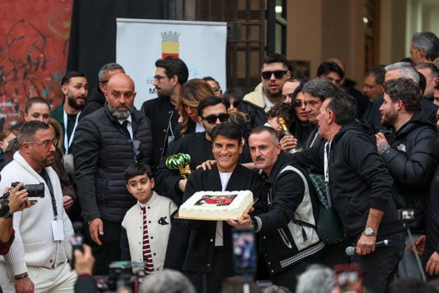 Naples, March 5, 2026 - Sal Da Vinci celebrates in his hometown of Mergellina after winning the Sanremo Music Festival (NeaPhoto)  Copyright: xNapolipressx xipa-agency.netx xNapolipressx IPA_Agency_IPA72422182