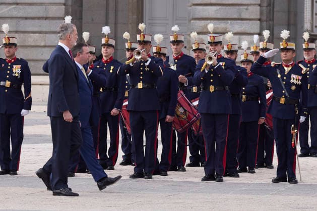 March 5, 2026, Madrid, Madrid, Spain: GRAND DUKE GUILLAUME of LUXEMBOURG and KING FELIPE VI of SPAIN during the reception in honour of The Grand Dukes of Luxembourg Madrid Spain - ZUMAc260 20260305_zep_c260_015 Copyright: xMikexChicorrox