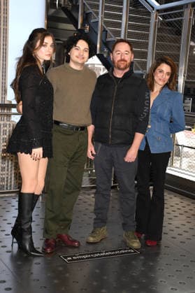 NEW YORK, NY- MARCH 5: Giorgia Whigham, Max Burkholder, Scott Grimes and Alanna Ubach pictured as the cast of TED visit the Empire State Building to Celebrate it™s Season 2 Premiere on Peacock on March 5, 2026 in New York City. Copyright: xmpi099 MediaPunchx
