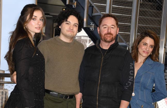 NEW YORK, NY- MARCH 5: Giorgia Whigham, Max Burkholder, Scott Grimes and Alanna Ubach pictured as the cast of TED visit the Empire State Building to Celebrate it™s Season 2 Premiere on Peacock on March 5, 2026 in New York City. Copyright: xmpi099 MediaPunchx