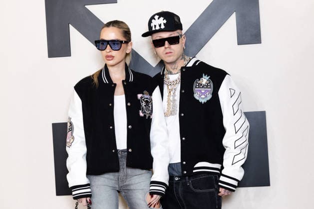 PFW - Off White Photocall Singer Lazza alias Jacopo Lazzarini and his wife Greta Orsingher attends the Off-White Womenswear Fall Winter 2026-2027 show as part of Paris Fashion Week (PFW) on March 5, 2026 in Paris, France. Photo by Alexis Jumeau ABACAPRESS.COM Paris France  Copyright: xJumeauxAlexis ABACAx
