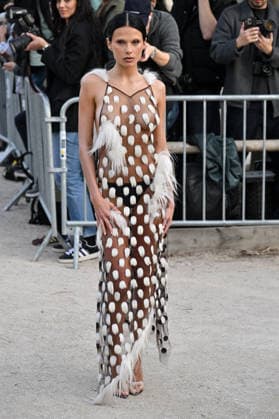 PFW Schiaparelli Outside Arrivals Valentina Zenere arriving at the Schiaparelli show during Fashion Week in Paris, France on March 5, 2026. Photo by Julien Reynaud APS-Medias ABACAPRESS.COM Paris France  Copyright: xReynaudxJulien APS-Medias ABACAx