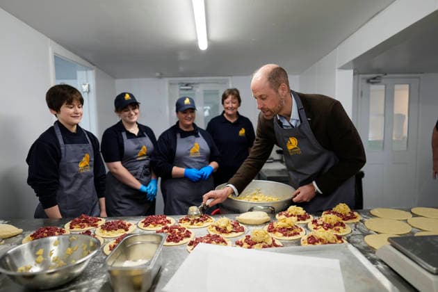 . 05 03 2026. Heston, United Kingdom. Prince William during a visit to the Gear Farm Pasty Company, a family-run farm known for producing traditional Cornish pasties in Heston, Cornwall, United Kingdom.  xPoolx xi-Imagesx IIM-26614-0001