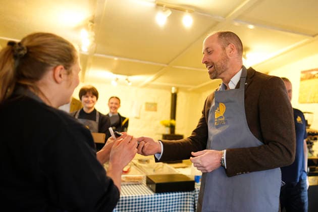 . 05 03 2026. Heston, United Kingdom. Prince William during a visit to the Gear Farm Pasty Company, a family-run farm known for producing traditional Cornish pasties in Heston, Cornwall, United Kingdom.  xPoolx xi-Imagesx IIM-26614-0017