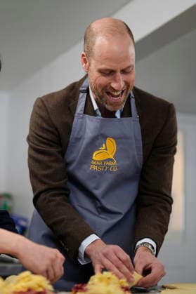. 05 03 2026. Heston, United Kingdom. Prince William during a visit to the Gear Farm Pasty Company, a family-run farm known for producing traditional Cornish pasties in Heston, Cornwall, United Kingdom.  xPoolx xi-Imagesx IIM-26614-0025