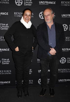 NEW YORK, NY - MARCH 5: Fabienne Godet and Bertrand Faivre at the opening night of the 31st Rendez-Vous With French Cinema on March 5, 2026 at Furman Gallery at the Walter Reade Theater in New York City. Credit; mpi099 MediaPunch Copyright: xMediaPunchx