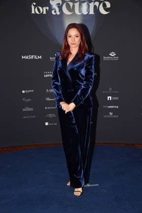 Rome, Sistine Corridors of Santo Spirito in Sassia, Evening Event Together For a Cure , In the photo: Andrea Delogu  Copyright: xVincenzoxLandix xipa-agency.netx xVincenzoxLandix IPA_Agency_IPA72437639