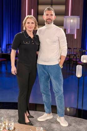 Susan Link und Micky Beisenherz bei der Aufzeichnung der WDR-Talkshow Kölner Treff im WDR Studio BS 3. Köln, 05.03.2026