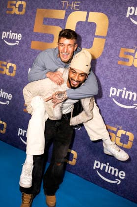 Laurenz Pesch mit Gast bei der Staffel 3 Premiere der Amazon Prime Video Reality-Show The 50 im Cinedom. Köln, 05.03.2026
