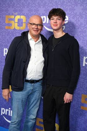 Rainer Laux mit Sohn bei der Premiere von THE 50 - Staffel 3 von Prime Video im Cinedom in Köln am 05.03.2026