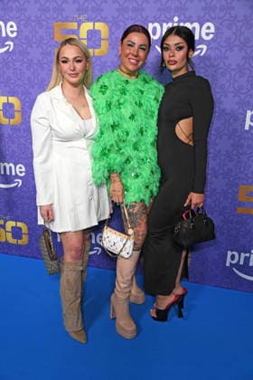 Anita Latifi mit Schwester Elsa Latifi, Kate Merlan bei der Premiere von THE 50 - Staffel 3 von Prime Video im Cinedom in Köln am 05.03.2026