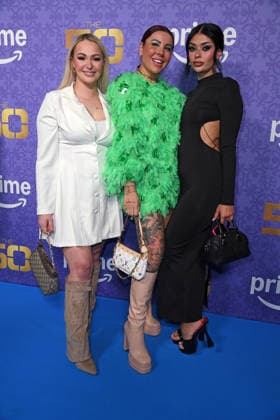 Anita Latifi mit Schwester Elsa Latifi, Kate Merlan bei der Premiere von THE 50 - Staffel 3 von Prime Video im Cinedom in Köln am 05.03.2026
