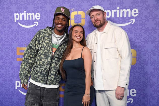 Teezy (Martini Lombaya), Jeje Lopes, C-Bas bei der Premiere von THE 50 - Staffel 3 von Prime Video im Cinedom in Köln am 05.03.2026