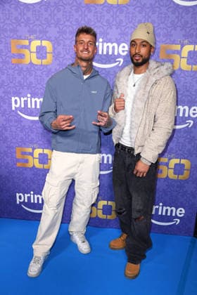 Laurenz Pesch, Calvin Ogara bei der Premiere von THE 50 - Staffel 3 von Prime Video im Cinedom in Köln am 05.03.2026