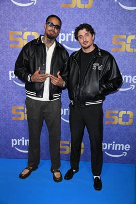 Germain Wolf, Nabil Kyeh bei der Premiere von THE 50 - Staffel 3 von Prime Video im Cinedom in Köln am 05.03.2026