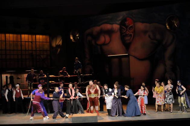 Ensemble während der Fotoprobe für L Italiana in Algeri in der Deutschen Oper in Berlin, 5. März 2026. Dramma giocoso per musica in zwei Akten von Gioacchino Rossini. Musikalische Leitung Alessandro De Marchi. Inszenierung Rolando Villazon. Bühne Harald Thor. Kostüme Brigitte Reiffenstuel. Premiere ist am 8. März 2026. Deutsche Oper Berlin L Italiana in Algeri