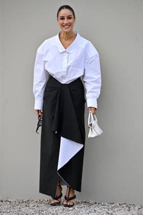 PFW Givenchy Outside Arrivals Tamara Kalinic arriving at the Givenchy show during Fashion Week in Paris, France on March 6, 2026. Photo by Julien Reynaud APS-Medias ABACAPRESS.COM Paris France  Copyright: xReynaudxJulien APS-Medias ABACAx