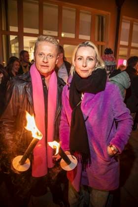 abb Roman Knizka und Franziska Hippe zu Gast am Strand Falckellauf bei 10.Jahre Baltic Lights 2026 Promi Charity Schlittenhunderennen zu Gunsten der Welthungerhilfe an der Ostsee zwischen der Seebruecke Ahlbeck und der Seebruecke Heringsdorf , Freitag 06.03.2026 in Heringsdorf MV Deutschland