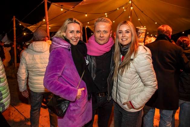 abb Franziska Hippe, Roman Knizka und Nina Ensmann zu Gast am Strand bei 10.Jahre Baltic Lights 2026 Promi Charity Schlittenhunderennen zu Gunsten der Welthungerhilfe an der Ostsee zwischen der Seebruecke Ahlbeck und der Seebruecke Heringsdorf , Freitag 06.03.2026 in Heringsdorf MV Deutschland