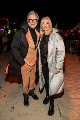 abb Wolfgang Lippert und Frau Gesine Lippert zu Gast am Strand bei 10.Jahre Baltic Lights 2026 Promi Charity Schlittenhunderennen zu Gunsten der Welthungerhilfe an der Ostsee zwischen der Seebruecke Ahlbeck und der Seebruecke Heringsdorf , Freitag 06.03.2026 in Heringsdorf MV Deutschland