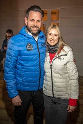 abb Matthias Killing und Nina Ensmann zu Gast am Strand bei 10.Jahre Baltic Lights 2026 Promi Charity Schlittenhunderennen zu Gunsten der Welthungerhilfe an der Ostsee zwischen der Seebruecke Ahlbeck und der Seebruecke Heringsdorf , Freitag 06.03.2026 in Heringsdorf MV Deutschland