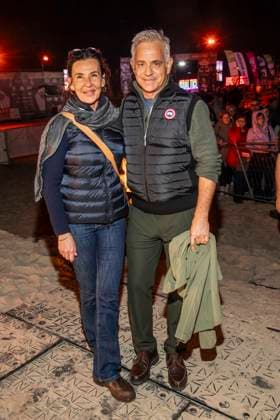 abb Freundin Nicole Toursarkissian und Florian Fitz zu Gast am Strand Falckellauf bei 10.Jahre Baltic Lights 2026 Promi Charity Schlittenhunderennen zu Gunsten der Welthungerhilfe an der Ostsee zwischen der Seebruecke Ahlbeck und der Seebruecke Heringsdorf , Freitag 06.03.2026 in Heringsdorf MV Deutschland