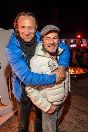 abb Bernhard Bettermann und Till Demtroeder zu Gast am Strand bei 10.Jahre Baltic Lights 2026 Promi Charity Schlittenhunderennen zu Gunsten der Welthungerhilfe an der Ostsee zwischen der Seebruecke Ahlbeck und der Seebruecke Heringsdorf , Freitag 06.03.2026 in Heringsdorf MV Deutschland